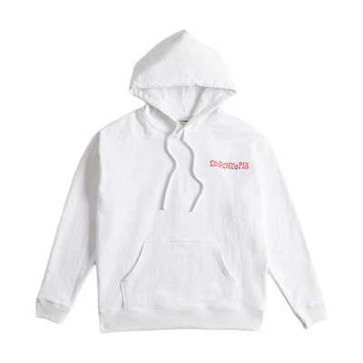 COACH White Hoodie with Logo Print and Lettering Design. CK730-Y05