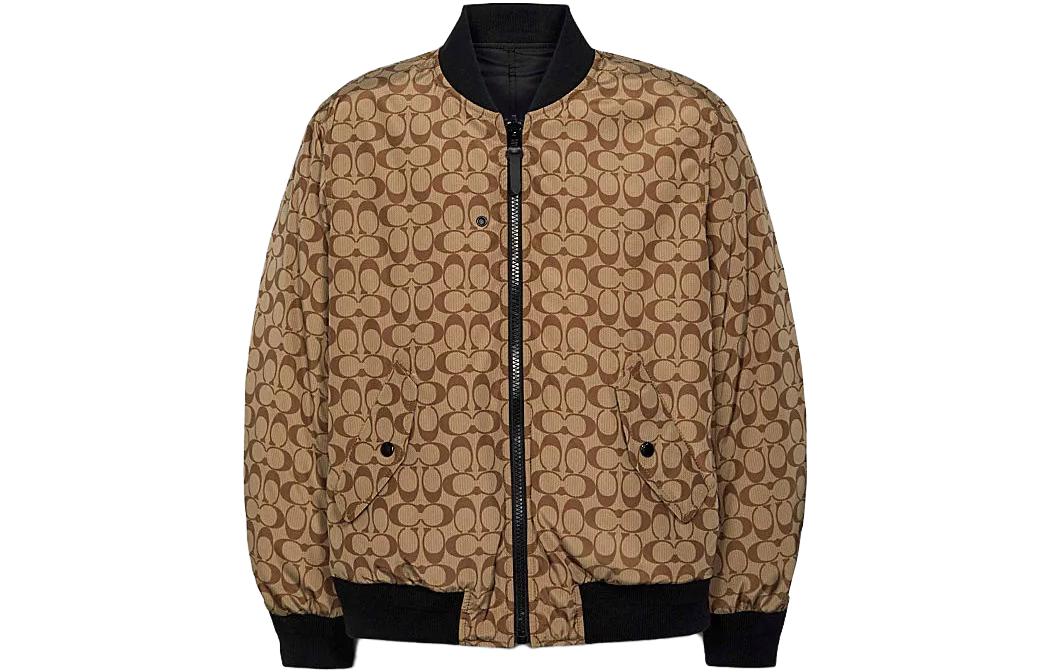 COACH  Zip-Up Jacket with All-Over Logo Print Long Sleeve Design 3089-NVCQ 圖 8