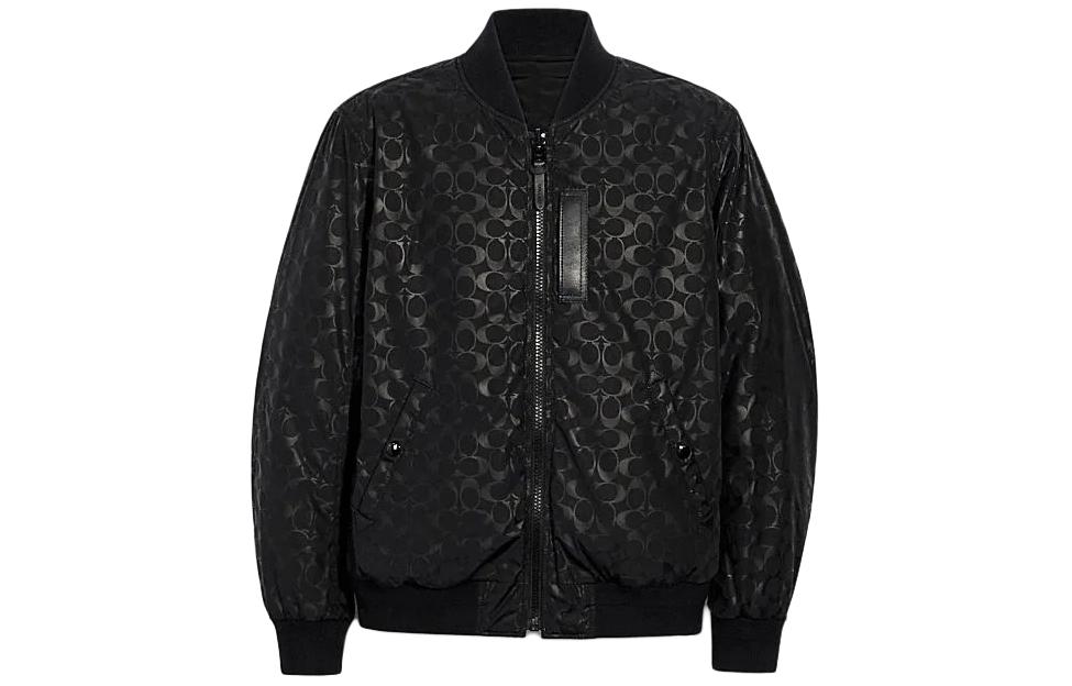 COACH  Zip-Up Jacket with All-Over Logo Print Long Sleeve Design 3089-NVCQ 圖 10