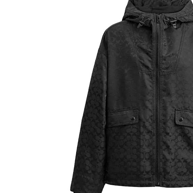 COACH All-Over Logo Hoodie Jacket for Men. CI419-BLK 圖 3