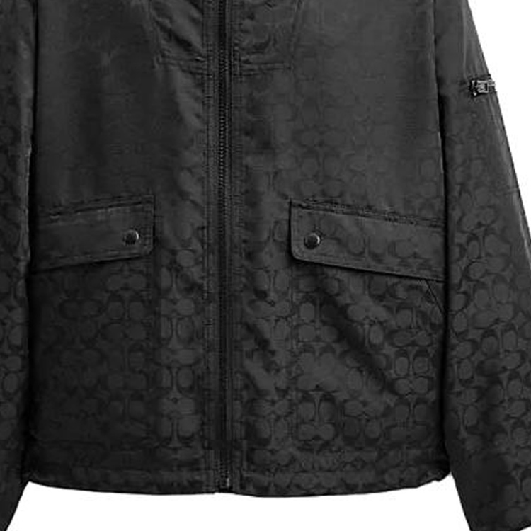 COACH All-Over Logo Hoodie Jacket for Men. CI419-BLK 圖 4