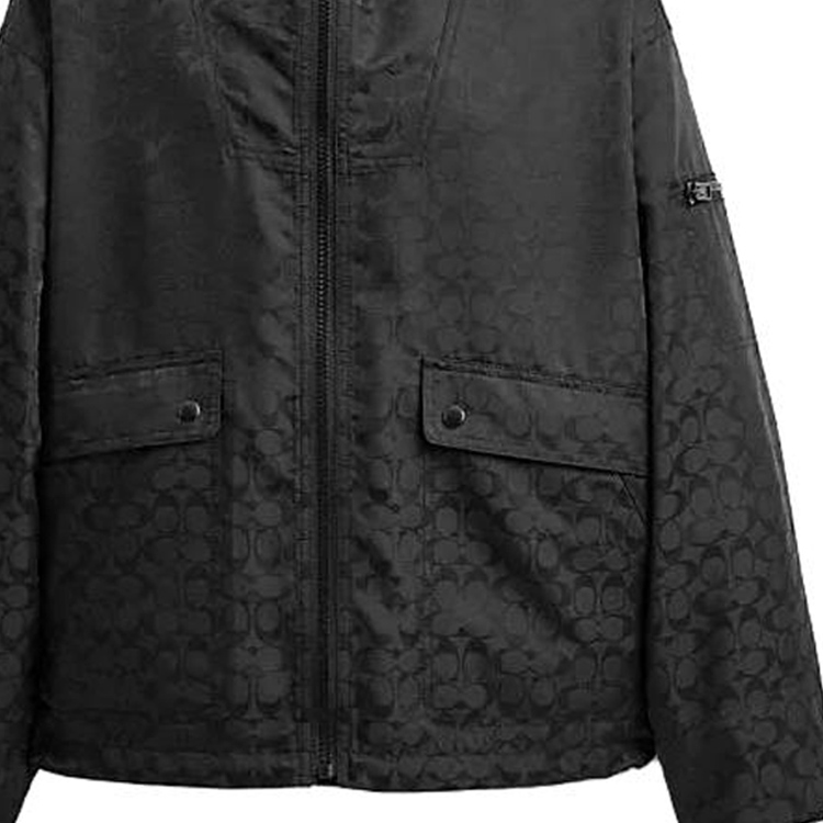 COACH All-Over Logo Hoodie Jacket for Men. CI419-BLK 圖 6