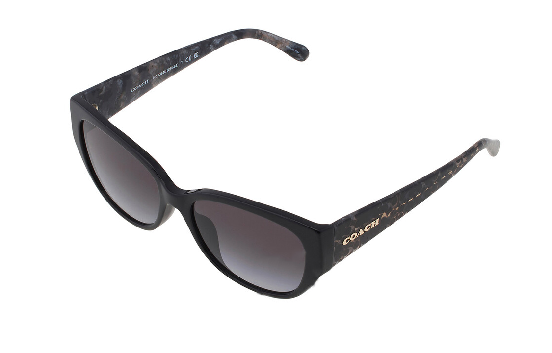 Lookbook COACH Kacamata Hitam Cat-Eye Unisex dengan Logo - Gaya Pasangan Kekinian. HC8362U50028G57