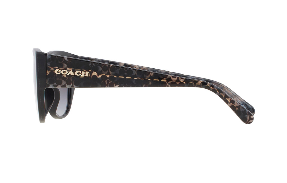 Shop COACH Kacamata Hitam Cat-Eye Unisex dengan Logo - Gaya Pasangan Kekinian. HC8362U50028G57