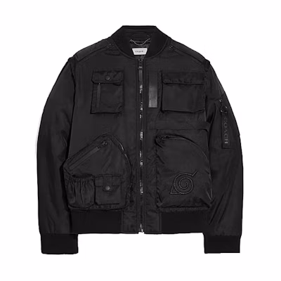 COACH Black Embroidered Pattern Long Sleeve Jacket 87743-BLK