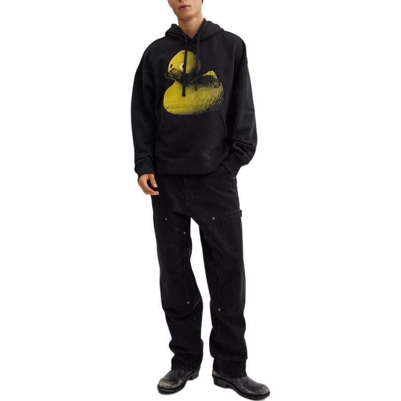 Lookbook Sudadera Negra Coach con Diseño Animal Print, Corte Holgado, Manga Larga. CY209-BLK