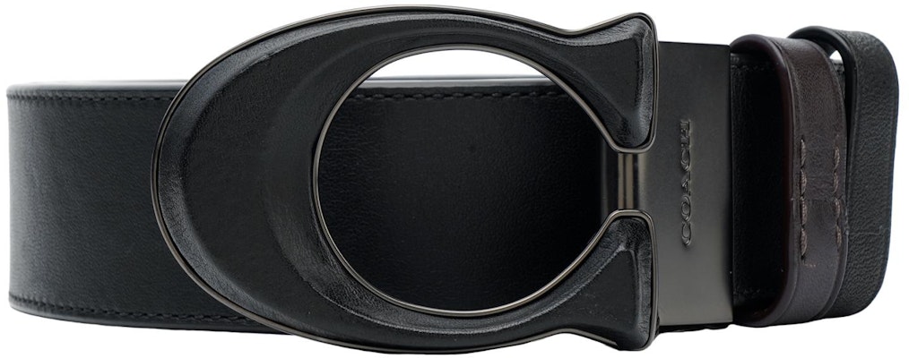 蔻驰黑色皮革双面腰带配标志扣,宽3.8cm C2654-D45 Order 蔻驰黑色皮革双面腰带配标志扣,宽3.8cm C2654-D45