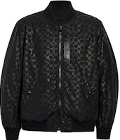 COACH Black Logo Print Baseball Collar Jacket 3089-BLK COACH Black Logo Print Baseball Collar Jacket 3089-BLK