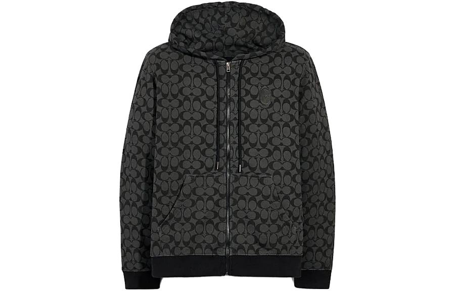 Coach Black Logo Print Hoodie 6514-OY2