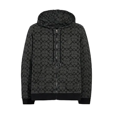 Coach Black Logo Print Hoodie 6514-OY2