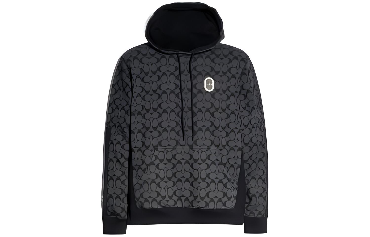 Coach Black Logo Print Hoodie 89747-OY2
