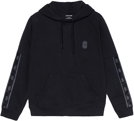 COACH Black Logo Print Hoodie Long Sleeve Sweatshirt C5231-BLK Order COACH Black Logo Print Hoodie Long Sleeve Sweatshirt C5231-BLK