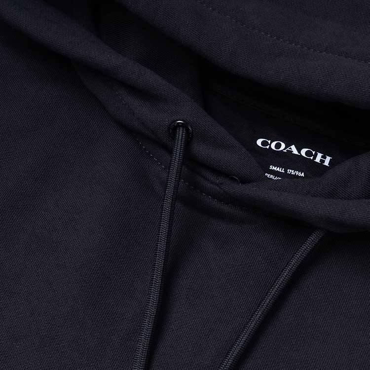 Purchase COACH Black Logo Print Hoodie Long Sleeve Sweatshirt C5231-BLK