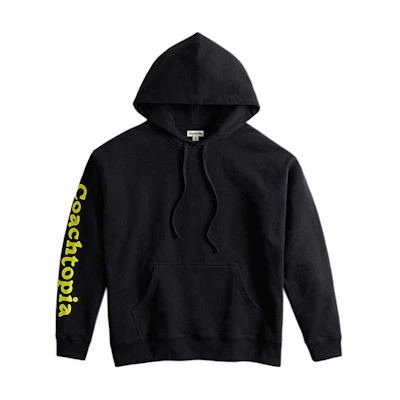 COACH Black Logo Print Hoodie Unisex Long Sleeve Sweater. CL507-BLC