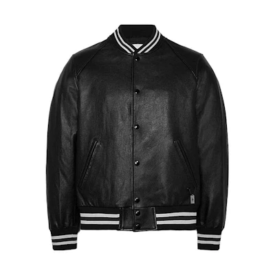 COACH Black Long-Sleeve Jacket with Striped Trim C7840-BLK