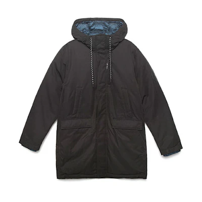 COACH Black Loose-Fit Hooded Parka Down Jacket with Large Pockets C5181-BLK