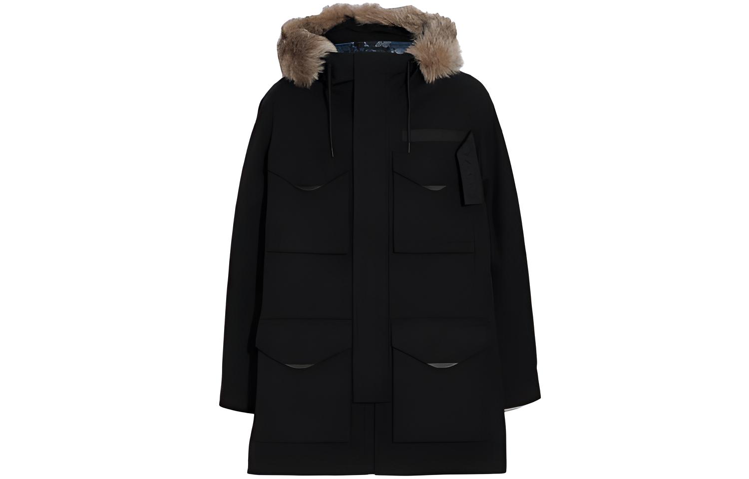 COACH Black Zip-Up Hooded Jacket. F75765-1