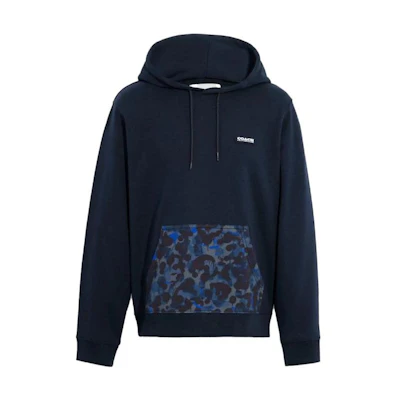 Coach Blue Camo Letter Hoodie Long Sleeve CB812-UN9