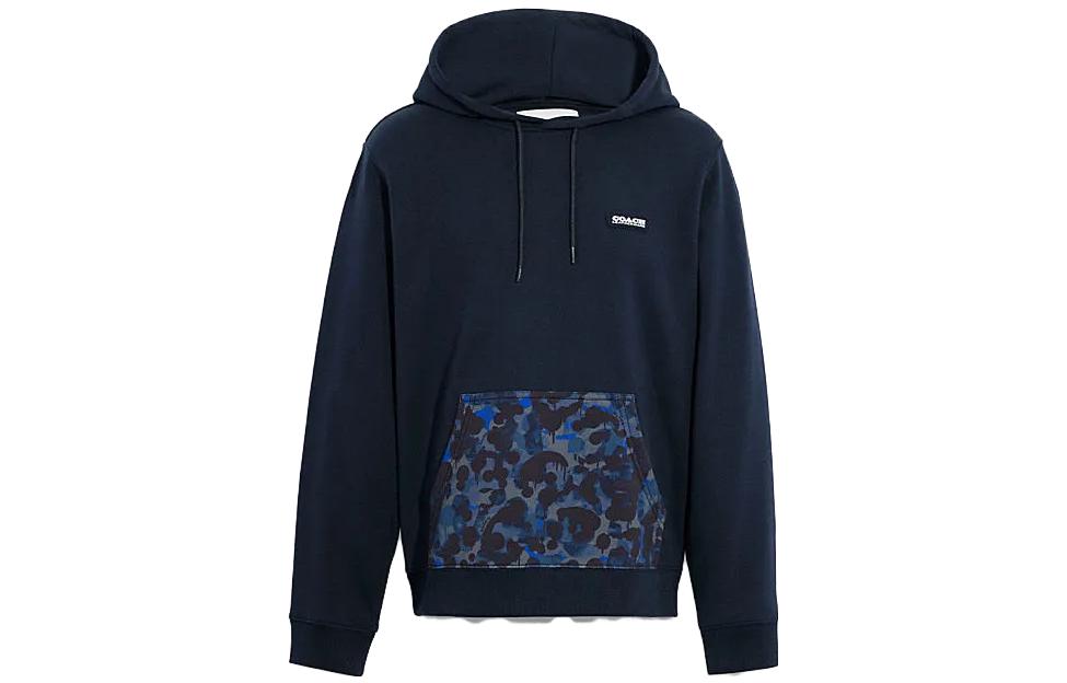 Coach Blue Camo Logo Print Hoodie CB812-BLU