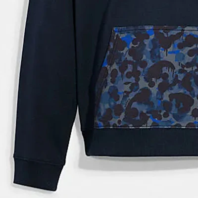 Sudadera con Capucha Coach Azul Camuflaje con Logo. CB812-BLU Sizing Sudadera con Capucha Coach Azul Camuflaje con Logo. CB812-BLU