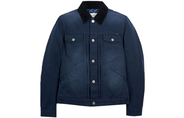 COACH Blue Casual Jacket with Logo Detail 89740-L75