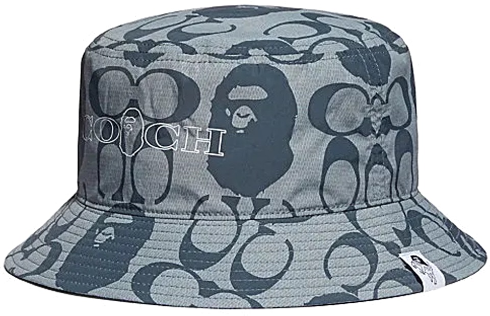 coach-blue-cotton-bucket-hat-with-logo-design-unisex-couples-style-c4886