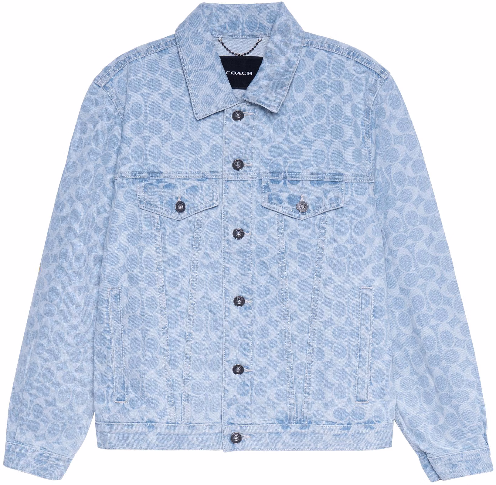 coach-blue-denim-jacket-with-all-over-logo-print-and-button-up-design-c4630-sl-1