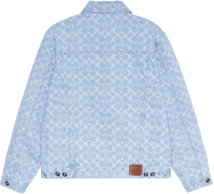 COACH Jaket Denim Biru dengan Cetakan Logo & Rekaan Butang. C4630-SL1 Lookbook COACH Jaket Denim Biru dengan Cetakan Logo & Rekaan Butang. C4630-SL1