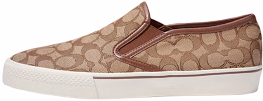 COACH Brown Canvas Printed Casual Lifestyle Shoes C8958-KHA COACH Brown Canvas Printed Casual Lifestyle Shoes C8958-KHA