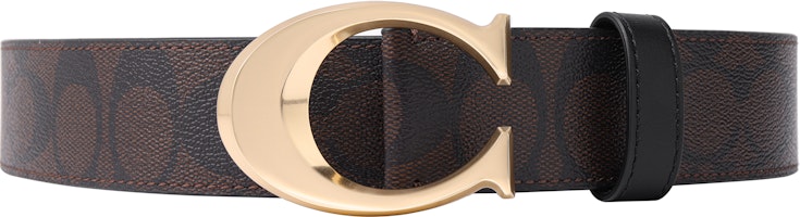 COACH Brown Leather Signature Belt 3.8cm Wide Classic Monogram Design 6140-IMOVE COACH Brown Leather Signature Belt 3.8cm Wide Classic Monogram Design 6140-IMOVE