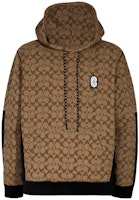 COACH Brown Letter Print Loose Fit Hoodie 89747-OFZ COACH Brown Letter Print Loose Fit Hoodie 89747-OFZ