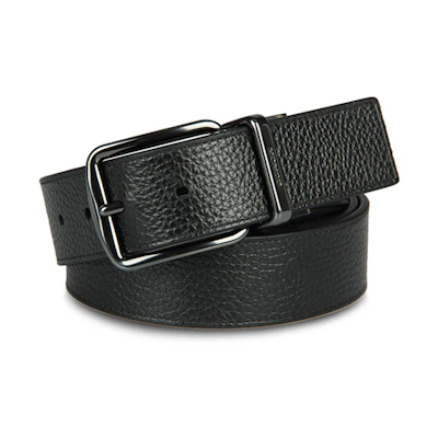 Coach Business Casual Reversible Leather Belt, Black/Brown, 3.5cm Wide 55434-AQ0