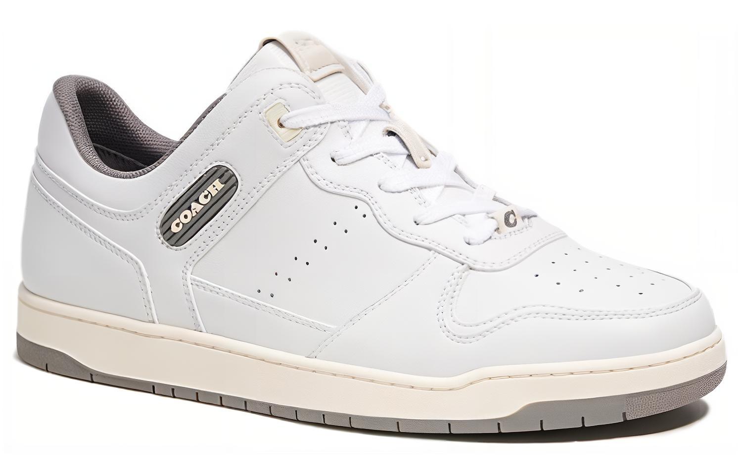 Lookbook 코치 C201 레더 로우탑 '화이트' CI325_VKN