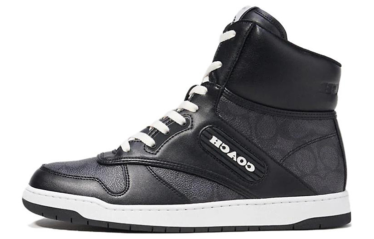 Coach C202 High Top 'Black Leather'