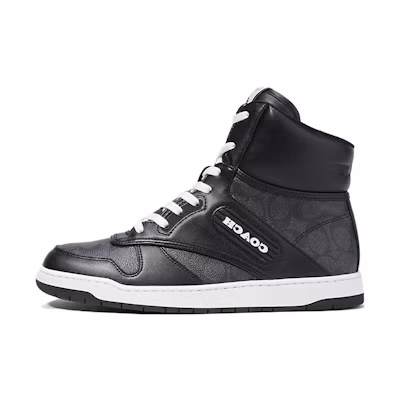 Coach C202 High Top 'Black Leather'