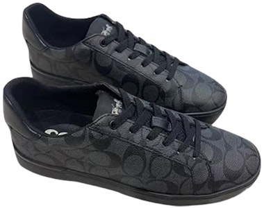 COACH蔻馳 帆布 繫帶圓頭 時尚板鞋 男款 黑色 Lookbook COACH蔻馳 帆布 繫帶圓頭 時尚板鞋 男款 黑色