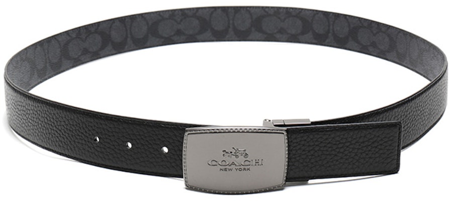 Cinturón de Piel y Lona COACH Gris Carbón/Negro 3.7cm Ancho. 64084-CQBK Shop Cinturón de Piel y Lona COACH Gris Carbón/Negro 3.7cm Ancho. 64084-CQBK
