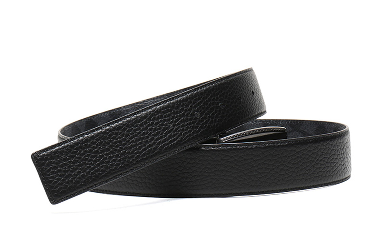 Details for Cinturón de Piel y Lona COACH Gris Carbón/Negro 3.7cm Ancho. 64084-CQBK