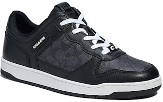 蔻驰黑色帆布皮革低帮运动鞋 CI313_BLK Lookbook 蔻驰黑色帆布皮革低帮运动鞋 CI313_BLK