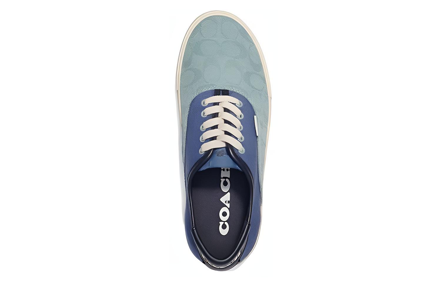 Coach Canvas Signature Jacquard Lace-Up 'Blue Fashion' 圖 3