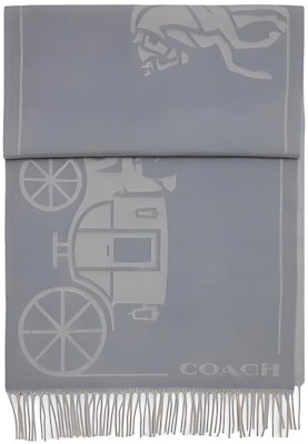 COACH 馬車印花羊毛羊絨圍巾 男女情侶設計 灰色. CU808-N19 Buy COACH 馬車印花羊毛羊絨圍巾 男女情侶設計 灰色. CU808-N19
