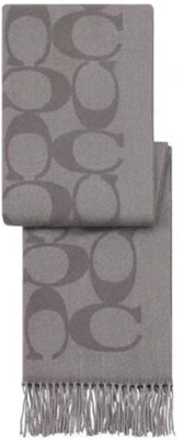 COACH 灰色喀什米爾針織圍巾 中性情侶款 CU807-C2J Order COACH 灰色喀什米爾針織圍巾 中性情侶款 CU807-C2J