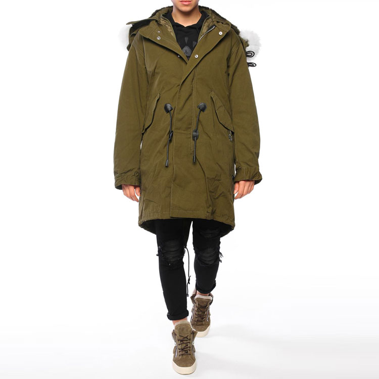COACH Casual Solid Parka Jacket Military Green. 87568-M9L 圖 3