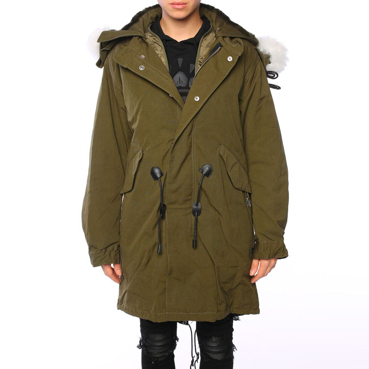 COACH Casual Solid Parka Jacket Military Green. 87568-M9L 圖 4