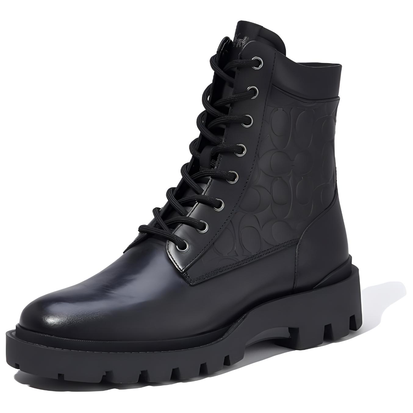 Lookbook コーチ シティソール コート (ブラックレザー) CC748_BLK