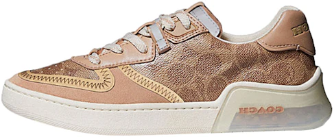Order COACH城市底漫步休閒繫帶帆布鞋 卡其色
