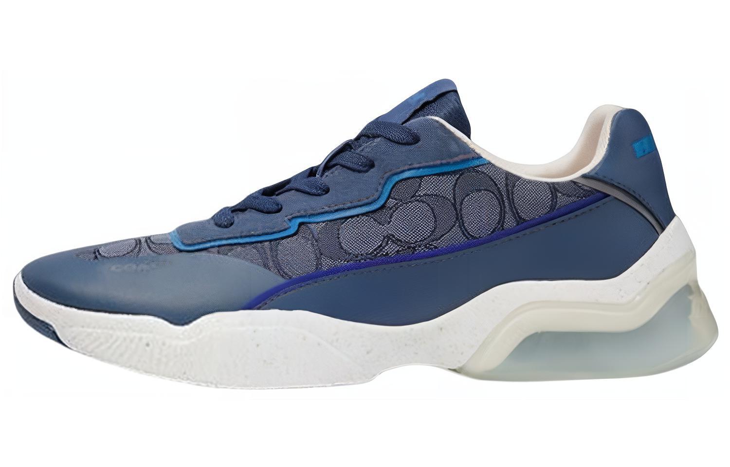 COACH CitySole Low-Top Casual Sneakers Blue CC738-DEN