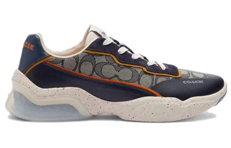 Order COACH蔻馳 CitySole 皮革 圓頭繫帶 低筒 休閒生活鞋 男款 米藍