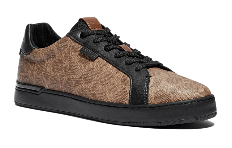 Shop COACH Citysole Lowline 皮革耐磨舒適休閒時尚板鞋 黑棕