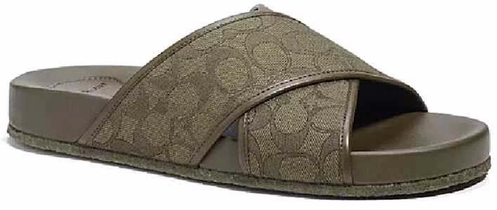 Coach Classic Jacquard Fashion Slide 'Hijau Tua' CA158_PJR Order Coach Classic Jacquard Fashion Slide 'Hijau Tua' CA158_PJR